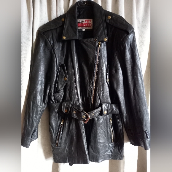 Dimitri Jackets & Blazers - Woman's biker style leather jacket